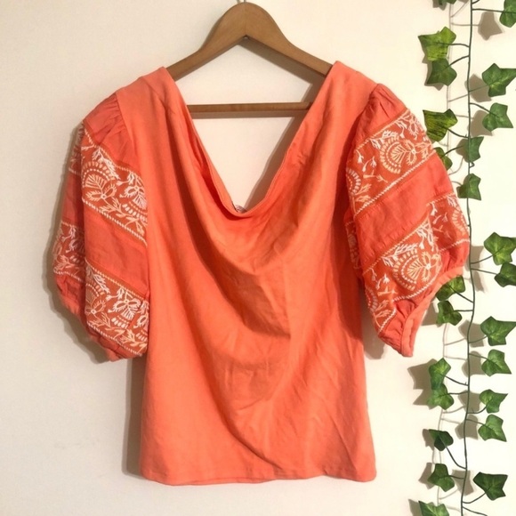 Free People Rock With Ot Top In Coral - Picture 7 of 13